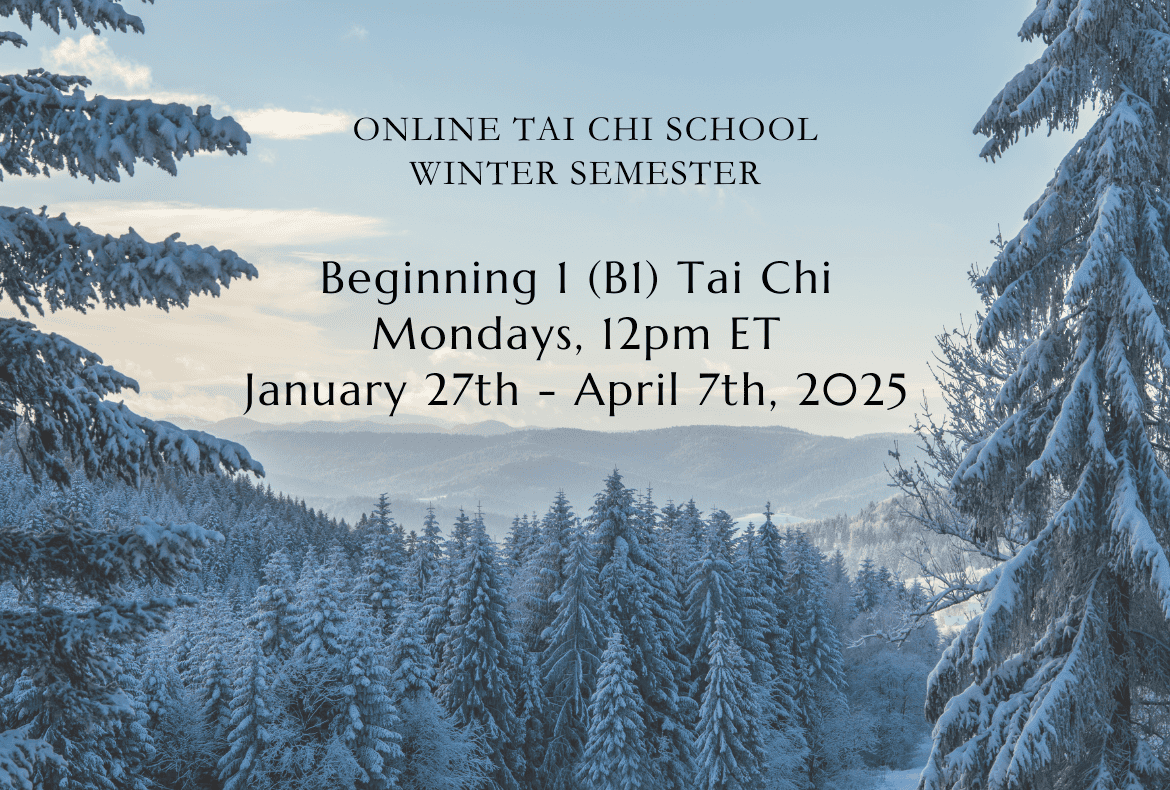 wintry scene with details about tai chi b1 class